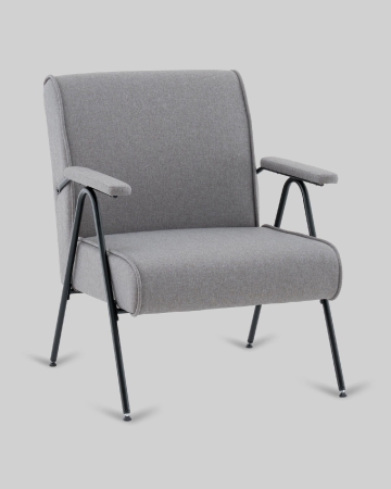 Кресло Эндино рогожка серый