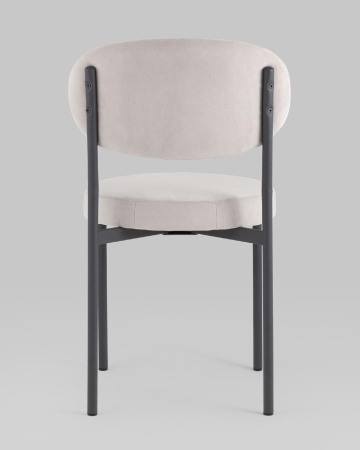 Стул Бриф SN велюр светло-серый каркас антрацитовый муар