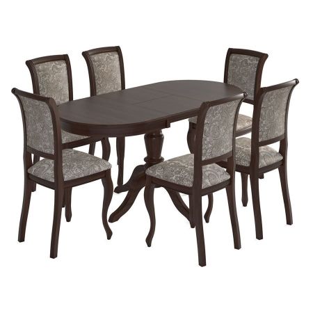 Стол "Капелла-2" темный орех, шпон дуб тип 2 Стол "Капелла-2" темный орех, шпон дуб тип 2