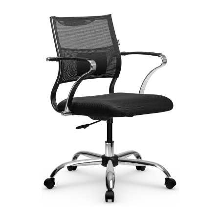 Кресло ErgoLife Sit Air M4-290K пиастра, стальное хромированное основание с овальным сечением лучей