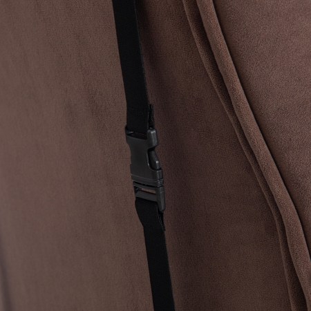 Кресло DRIVER флок и ткань, коричневый