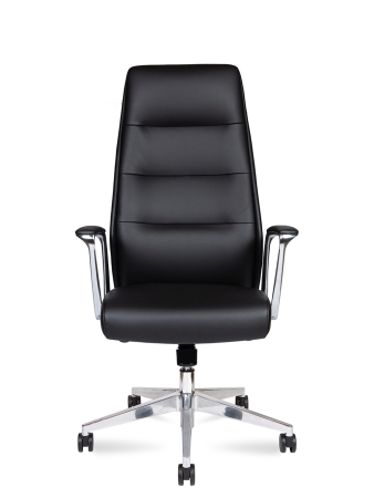 Кресло офисное Nancy слоновая кость, экокожа и металл, мягкое сиденье, с подлокотниками