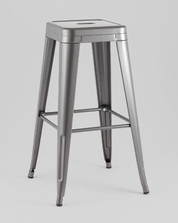 Стул барный TOLIX серебристый матовый KD