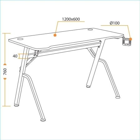 Стол Cyber-01 neoblack