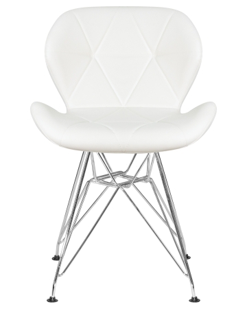 Стул обеденный BUTTERFLY ножки хром, белый