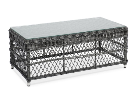 Стол журнальный "Гранд Латте" из искусственного ротанга, цвет графит