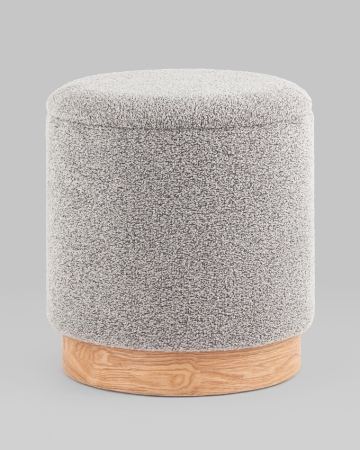 Пуф с ящиком Холли S букле серый Пуф с ящиком Холли S букле серый