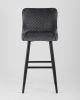 Стул барный Ститч велюр серый