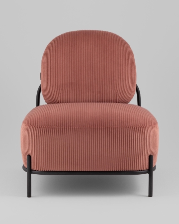 Кресло Стоун велюр рельефный коралловый