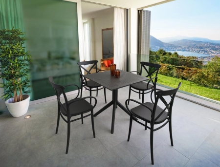 Стол пластиковый Sky Table 80 черный