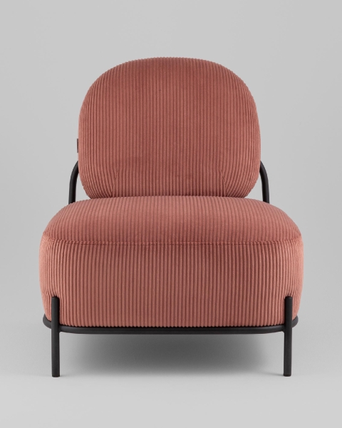 Кресло Стоун велюр рельефный коралловый