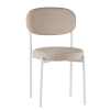 Стул Maso букле бежевый MOSS 130 белые ножки