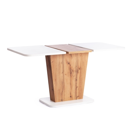 Стол обеденный GENT ЛДСП, 110-145x68,6x75,5 см, дуб вотан, белый