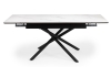 Керамический стол Мэриан 120(180)х80 snow alpin white, черный