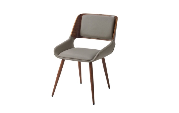 Стул JY1869 серый, орех, металл