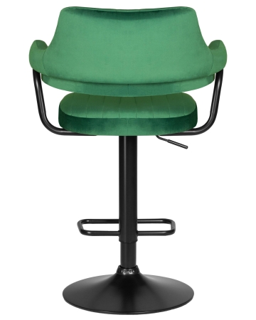 Набор 2 шт Стул барный CHARLY BLACK, зеленый велюр (MJ9-88)