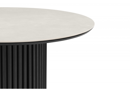 Керамический стол Барел 89 carmen light grey, черный