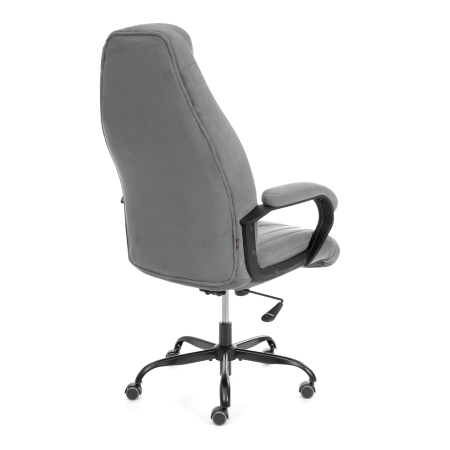 Кресло Boss metalBL серый велюр