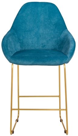 Кресло бар Kent Блю/Линк золото