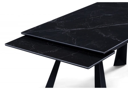 Керамический стол Маунт 140x80 черный мрамор, черный