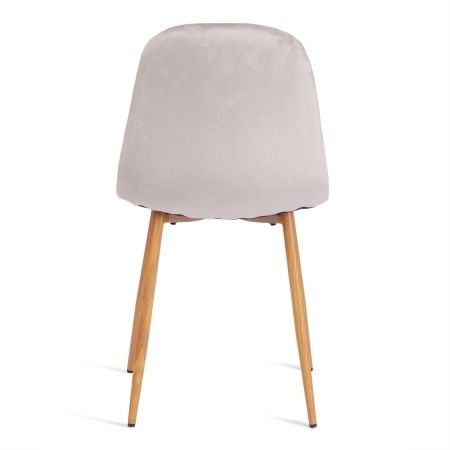 Стул BREEZE (mod. 4724) вельвет и металл, 44х53х87 см, светло-серый и натуральный