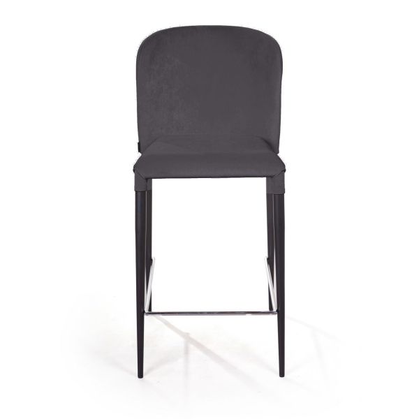 Полубарный стул Albert, бархат антрацит Полубарный стул Albert, бархат антрацит