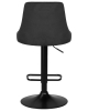Набор 2 шт Стул барный JOSEPH BLACK, черный велюр (MJ9-101)