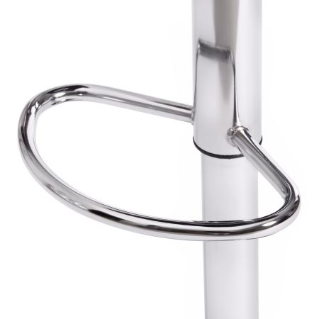 Стул барный AVIONIC (mod. KY712A) металл, экокожа, 45*53*86-107 см, белый и хром