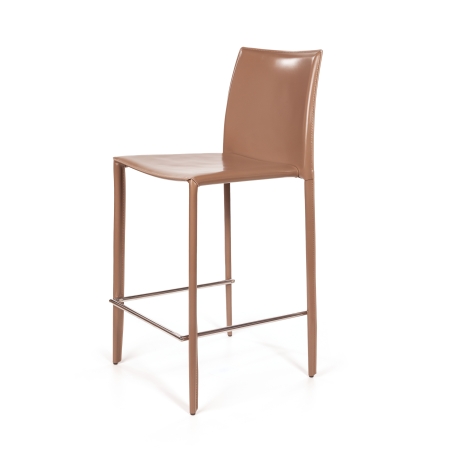 Стул полубарный Rolf кожа капучино