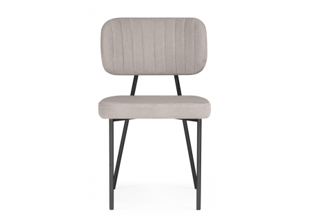 Стул на металлокаркасе Вакао латте brendy smoke 04, черный