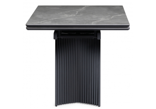 Керамический стол Вейв 160(220)х89 larka grey, черный