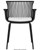 Стул ROSS черный, пластик и металл, твердое сиденье, с подлокотниками