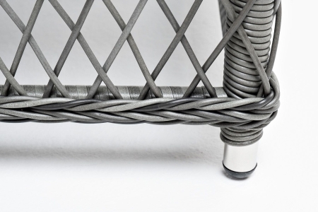 Стол журнальный "Гранд Латте" из искусственного ротанга, цвет графит