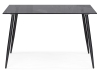 Стеклянный стол Smoke 120х80х75 серый, черный