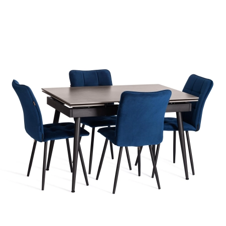 Стол обеденный Lord Grey/Лорд Грей светло-серый и черный