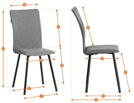 Стул обеденный La Rousse темно-серый Стул обеденный La Rousse темно-серый
