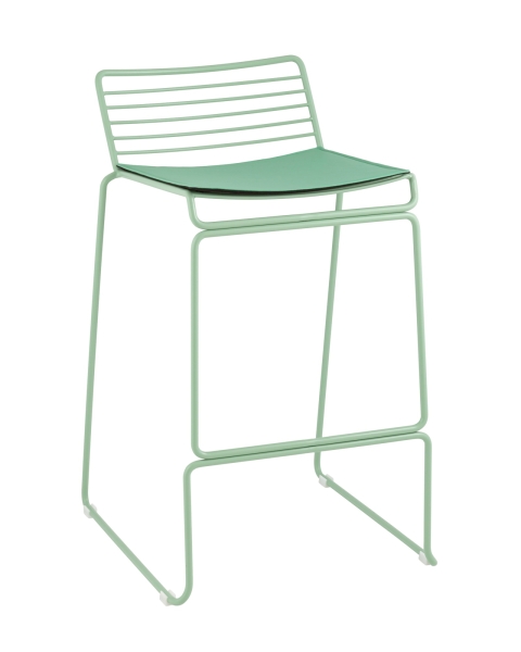 Стул полубарный Danny зеленый с подушкой Стул полубарный Danny зеленый с подушкой