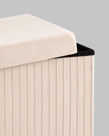 Пуф складной с ящиком Store Square бежевый Пуф складной с ящиком Store Square бежевый