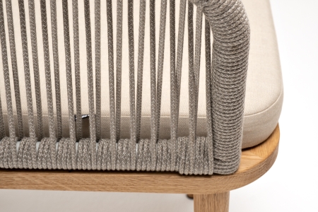 "Марсель" стул плетеный из роупа, основание дуб, роуп серый меланж круглый, ткань бежевая 052 "Марсель" стул плетеный из роупа, основание дуб, роуп серый меланж круглый, ткань бежевая 052