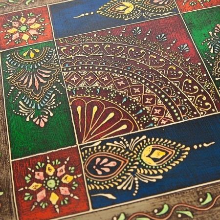 Столик Secret De Maison HAVELY (BJ-001) дерево манго, 30x30x17 см, этническая роспись