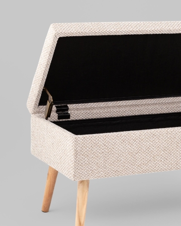 Банкетка Сторми с ящиком бежевый