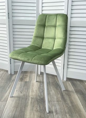 Стул CHILLI SQUARE G108-27 террариумный мох велюр, белый каркас
