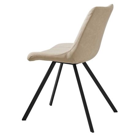 Стул C-931 белый PU FENGMA 16, матовый черный