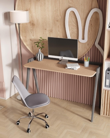 Стол письменный Pyramid 118*53 светлое дерево/серый