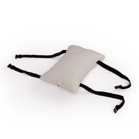 Кресло DRIVER экокожа и ткань, белый и красный