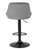 Набор 2 шт Стул барный LOGAN BLACK, серый велюр (MJ9-75)