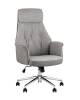 Кресло офисное TopChairs Neoma светло-серый экокожа ткань