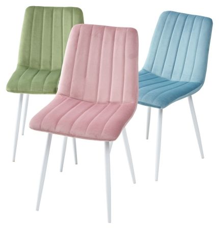 Стул DUBLIN G108-22 золотая осина велюр, белый каркас