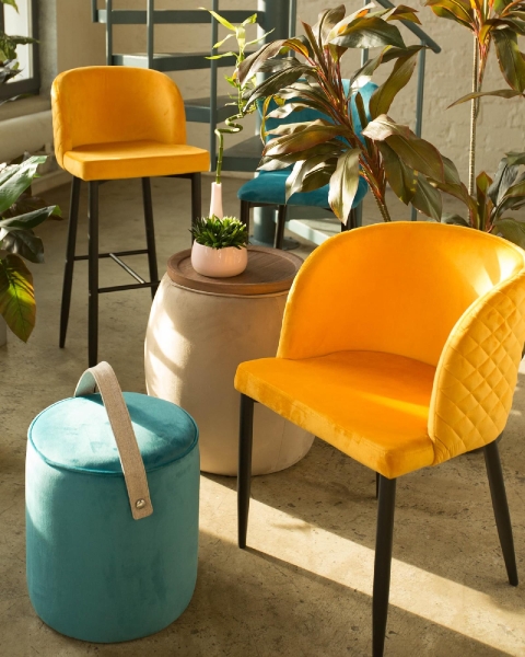 Стул Оскар велюр оранжевый Стул Оскар велюр оранжевый