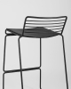 Стул полубарный Danny черный с черной подушкой Стул полубарный Danny черный с черной подушкой